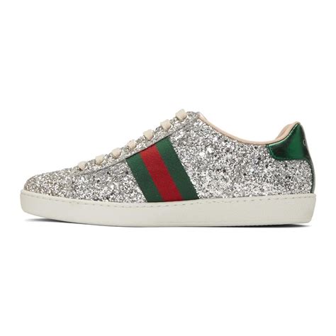 silver gucci shoes womens|gucci sneakers with jewels.